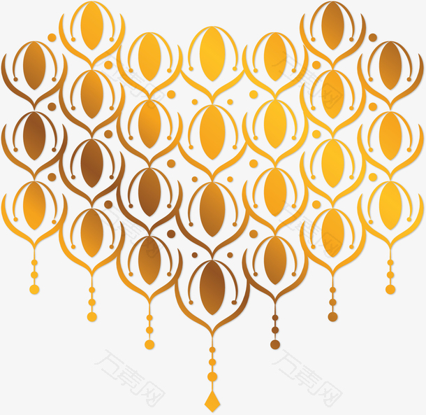 金色镂空宗教花纹