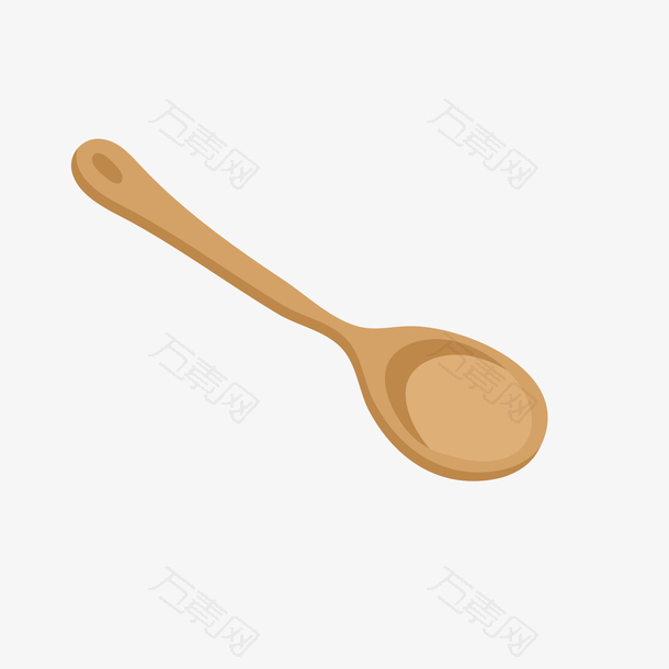 黄色厨房木质勺子