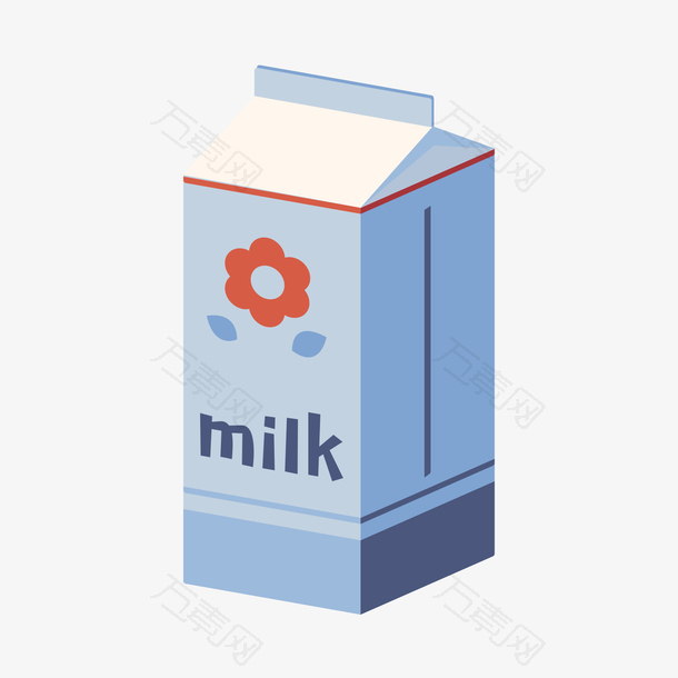 灰色奶盒卡通图标