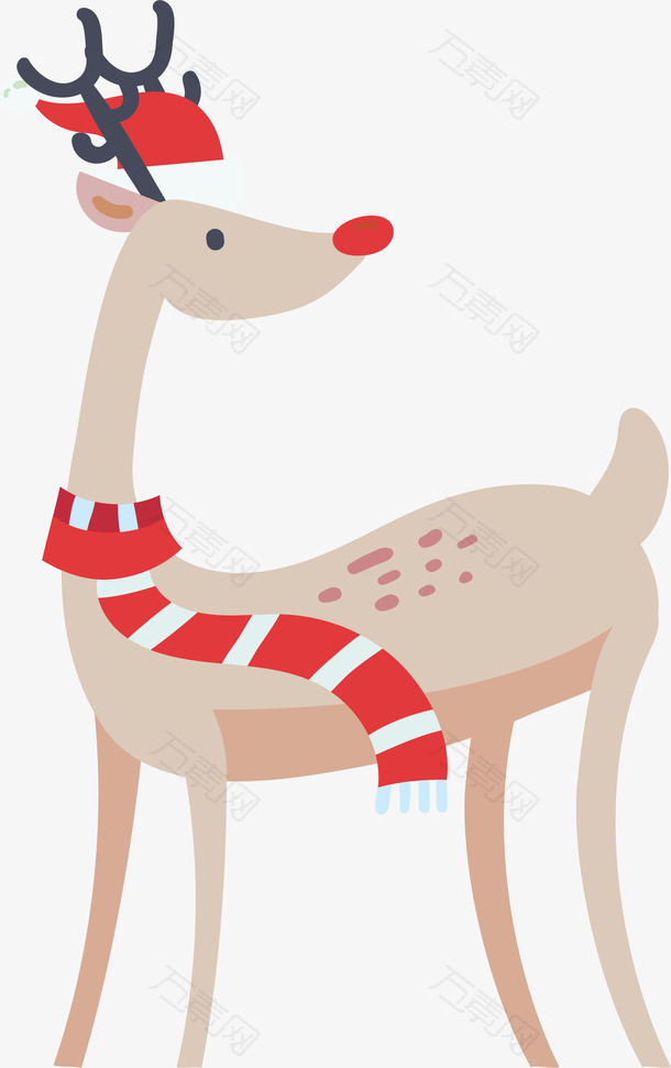 可爱圣诞驯鹿