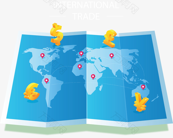 世界地图国际贸易