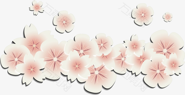 日式樱花花瓣花纹