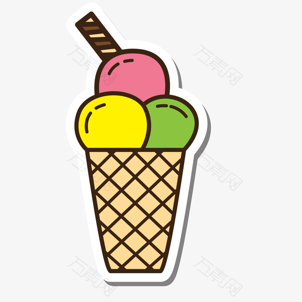 彩色的冰淇淋食物设计