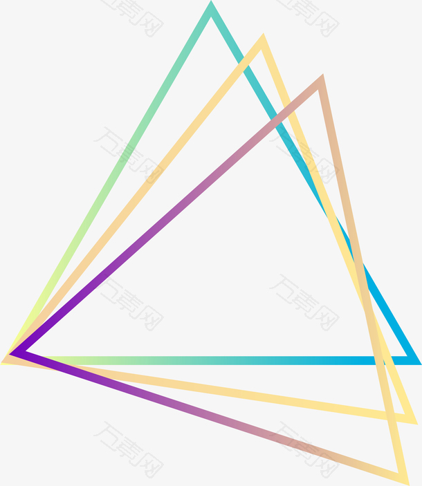 三角形简单几何装饰边框