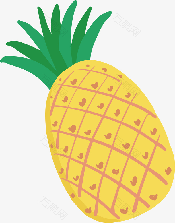 卡通菠萝矢量图下载