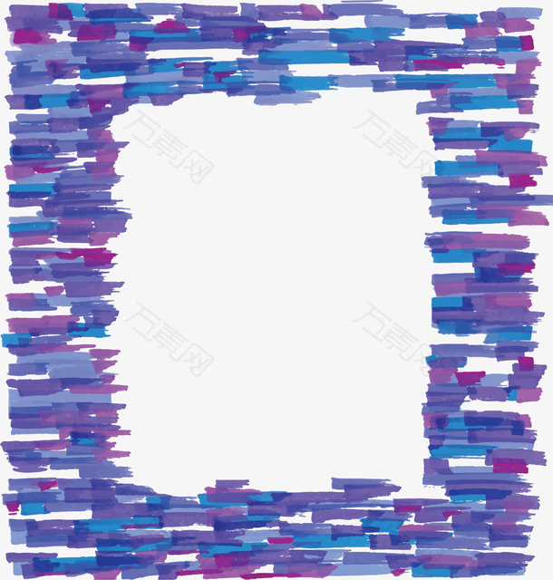 蓝紫色抽象条纹边框