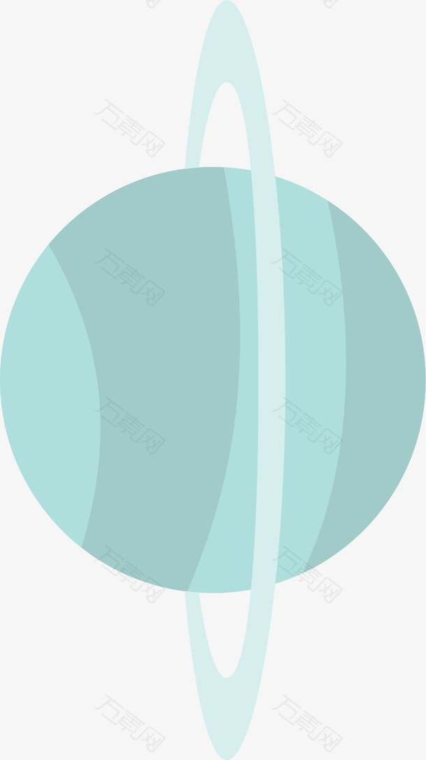 浅蓝色矢量圆球形星球
