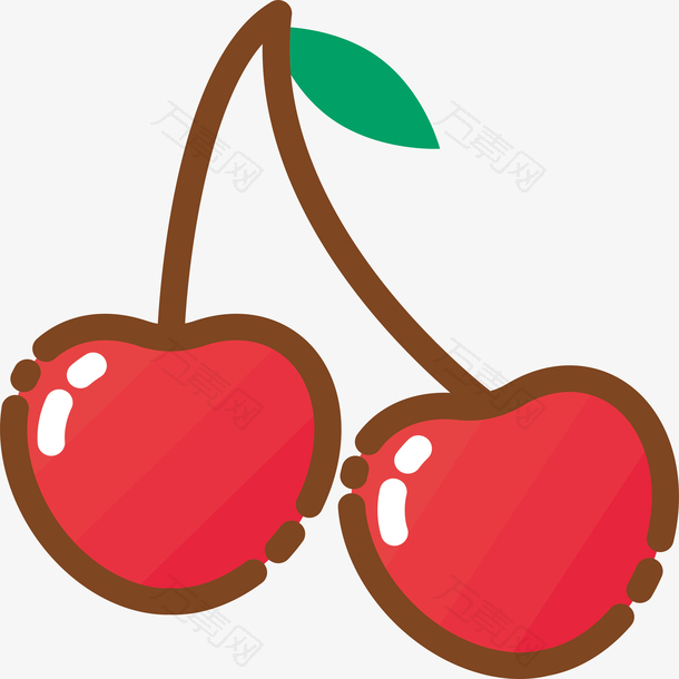 卡通樱桃水果设计