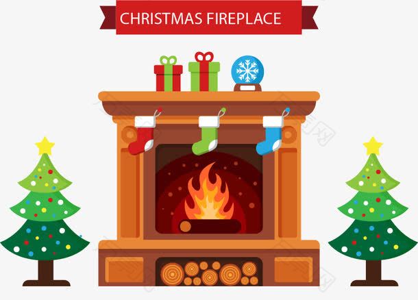 温暖圣诞火炉