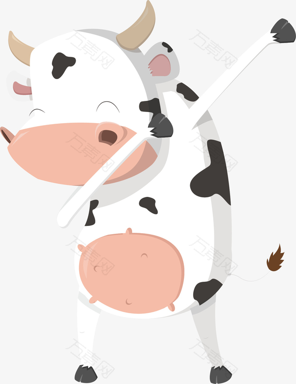 卡通跳舞街舞奶牛