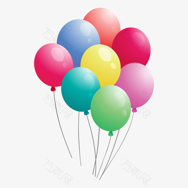 儿童节庆祝气球免抠