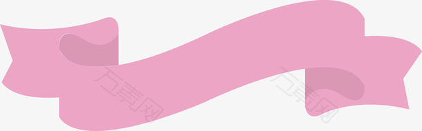 淡粉色彩带标题框