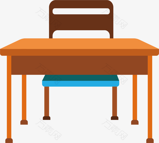矢量图水彩创意桌子