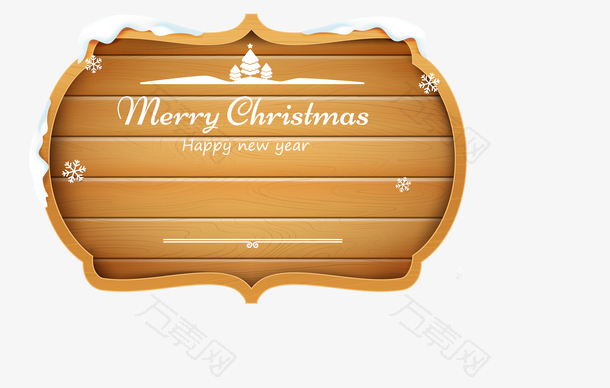 褐色圣诞节木牌
