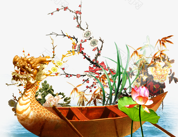 浓情端午划龙舟传统节日
