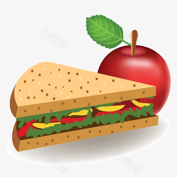苹果和三明治食物设计