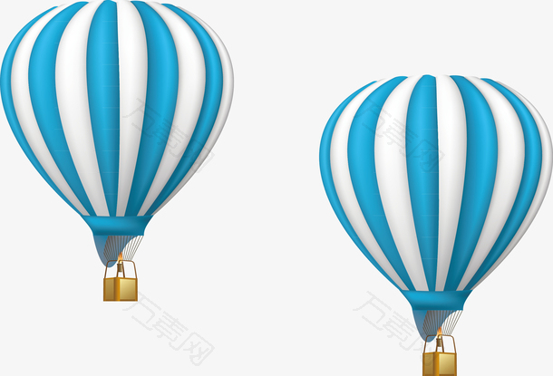 热气球装饰设计矢量
