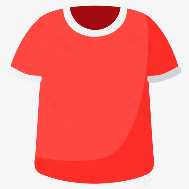 足球运动红色球衣矢量素材