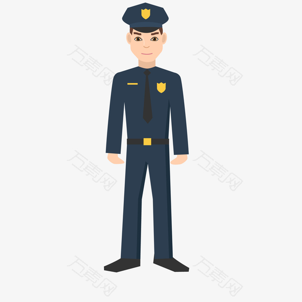 卡通警察人物设计