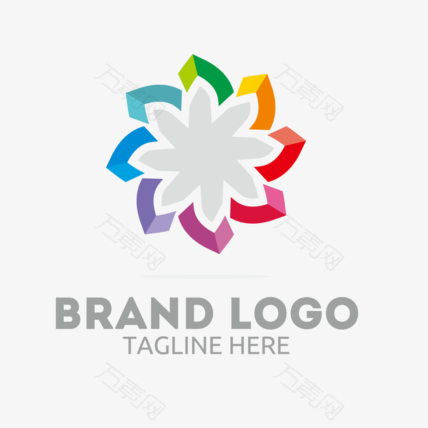 彩色花朵精美logo