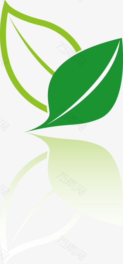 矢量环保设计创意树叶图标
