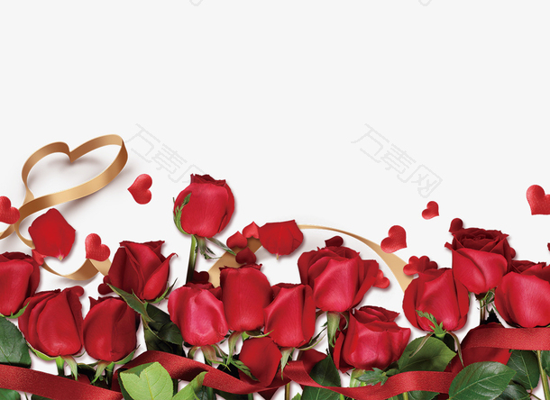 214情人节浪漫红玫瑰背景