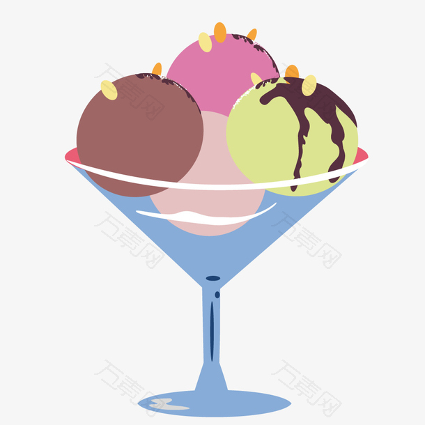 美味的冰淇淋球卡通