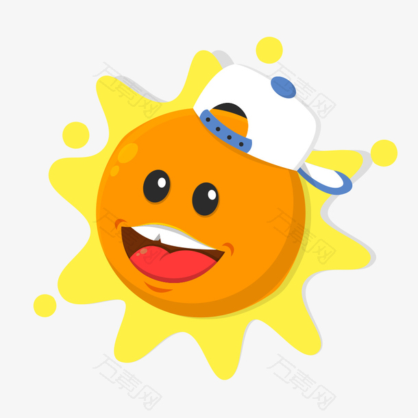 夏天度假阳光卡通太阳矢量素材