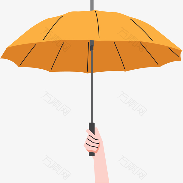 下雨天手拿雨伞海报