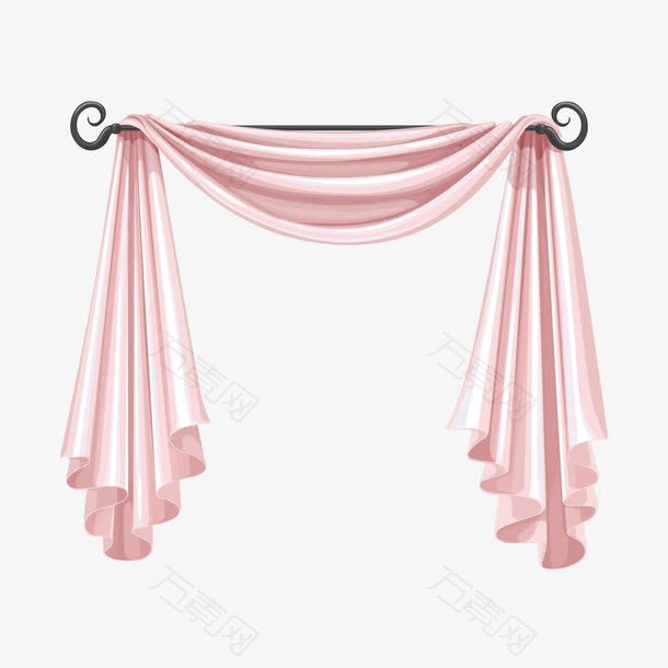 粉色精美帘子