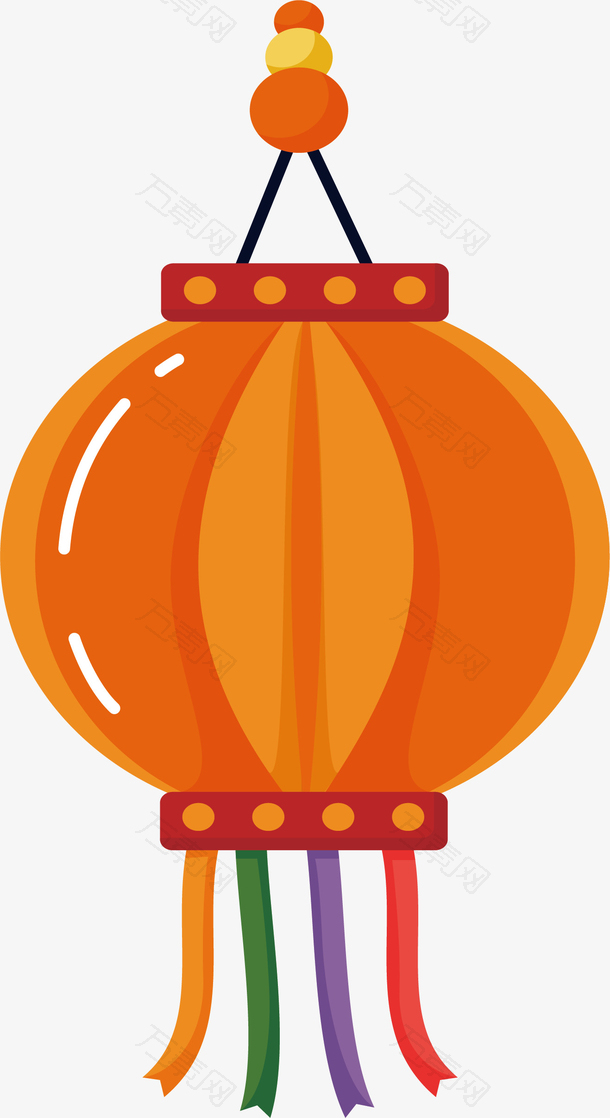 橘色的节日灯笼
