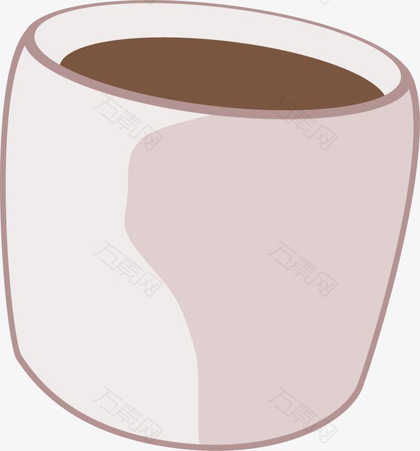 矢量图装着咖啡的杯子
