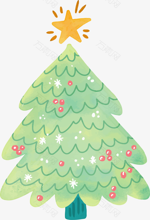 发光星星圣诞节圣诞树