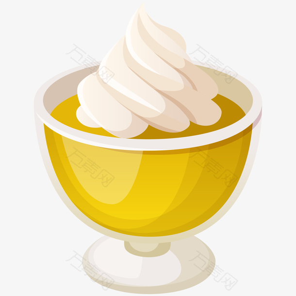 奶油冰淇淋矢量插画