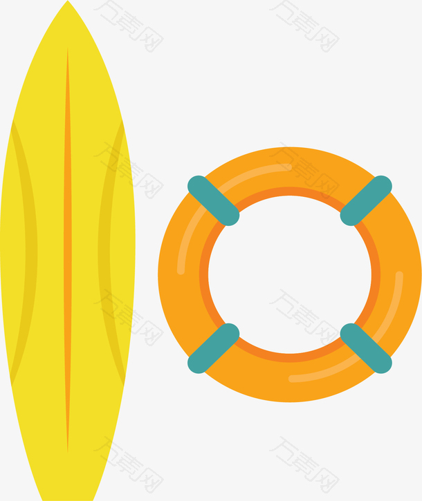 夏日冲浪板游泳圈