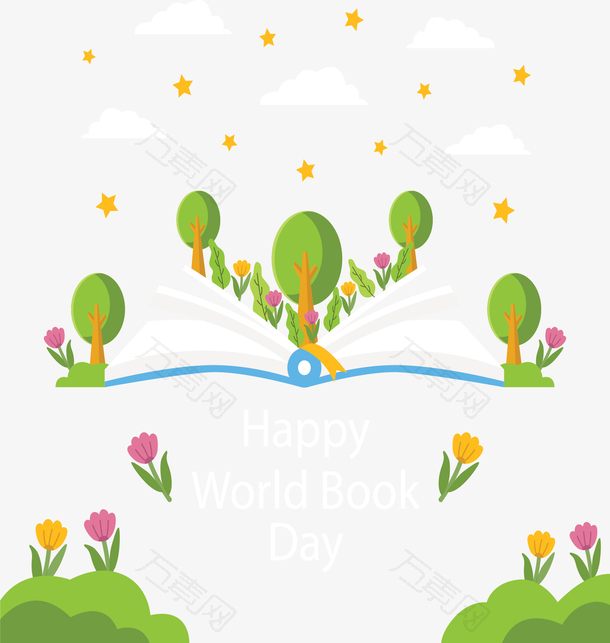 翻开的书世界读书日