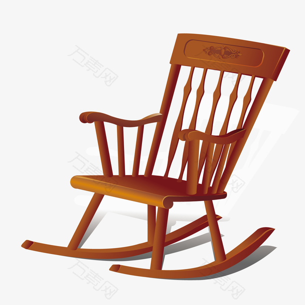 矢量木质摇椅