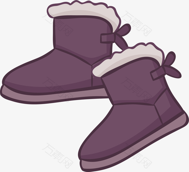 灰色冬季保暖雪地靴