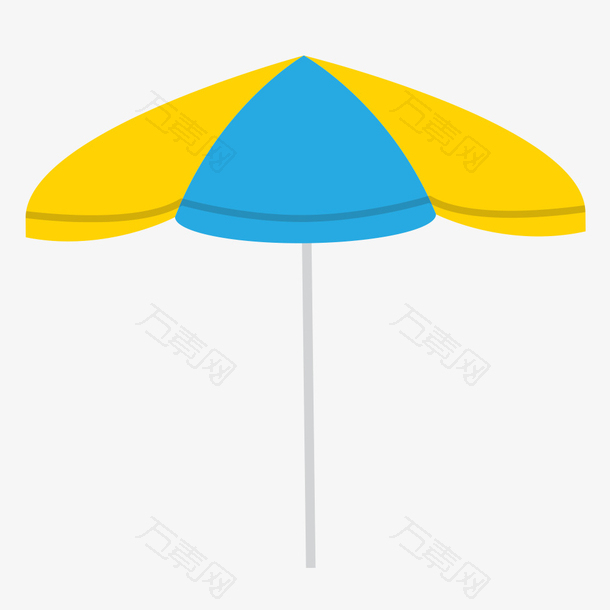 夏天阳光海滩休闲遮阳伞矢量素材