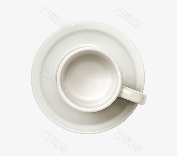 白色咖啡杯矢量图