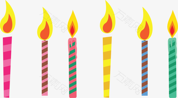 彩色的生日快乐蜡烛