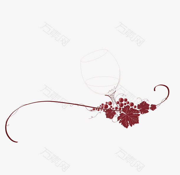 简约酒杯葡萄logo