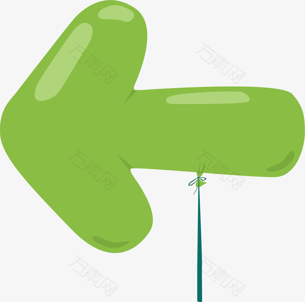 绿色矢量气球箭头