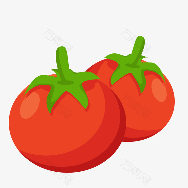 卡通红色的西红柿设计