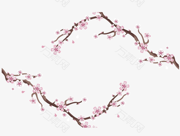 浪漫飞舞日式樱花