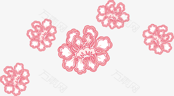 花朵中国风式构图