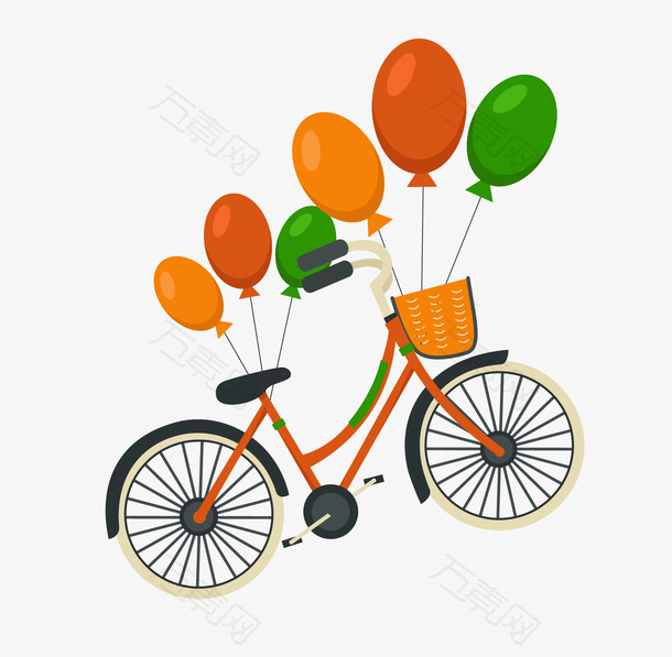 橙色自行车轮胎