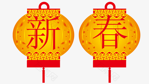 2023兔年春节元素新年传统文化灯笼