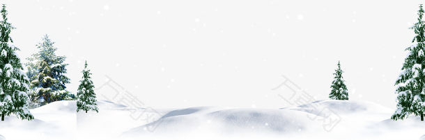 下雪场景装饰边框免费下载