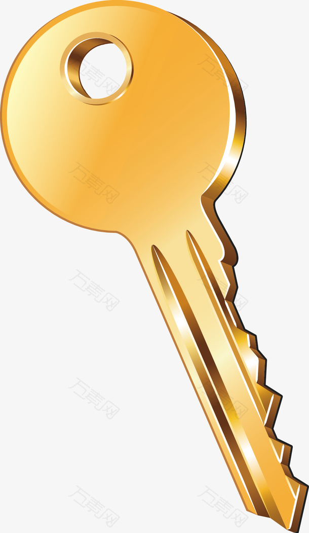 金黄色工艺精美钥匙修饰